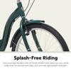 Schwinn Meridian Adult Tricycle Bike, Mens and Womens Three Wheel Beach Cruiser, 26-Inch Wheels, Low Step-Through Frame, Wide Seat, Rear Folding Basket, Single-Speed, Green view 4