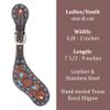 Circle Y Women's & Youth Bronco Blue Texas Flower Durable Leather Western Spur Straps with Stainless Steel Buckle & Hand-Tooled Texas Floral Filigree | Horse Tack for Equestrian Sports view 2
