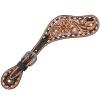 Circle Y Women & Youth White Daisy Filigree Durable Western Adjustable 7 1/2" - 9" Leather Spur Straps for Boots - Pair | Equestrian Accessories view 2