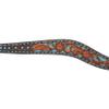 Circle Y Bronco Blue Texas Flower Durable Leather Breast Collar with Contour-Tapered Design & Hand-Tooled Floral Filigree | Western Tack for Horse Riding, Shows & Equestrian Sport, Chocolate, One Size view 2
