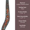 Circle Y Bronco Blue Texas Flower Durable Leather Breast Collar with Contour-Tapered Design & Hand-Tooled Floral Filigree | Western Tack for Horse Riding, Shows & Equestrian Sport, Chocolate, One Size view 3
