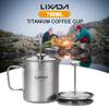 Lixada Titanium Cup Camping Coffee Mug 750ml Outdoor French Press Pot, Camp Cooking Pot, Coffee Maker with Lid, Multi-Functional Travel Mug for Outdoor Camping, Hiking, Picnic, Backpacking view 4