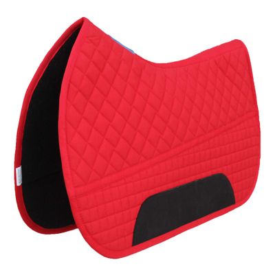 CHALLENGER Quilted Western Red Saddle Pad with Fleece Underside Padding  Durable Square Pad for Western Saddles, Shock-Absorbing Comfort  26 Spine x 16 Drop 39TS10RD
