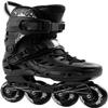 WSJYP Outdoor Inline Skates, Adults Black Sports Fitness Professional Single Row Skates, Comfortable Breathable Roller Skates,Black-9UK view 1