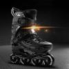WSJYP Outdoor Inline Skates, Adults Black Sports Fitness Professional Single Row Skates, Comfortable Breathable Roller Skates,Black-9UK view 2