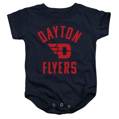 University of Dayton Official One Color Dayton Flyers Logo Unisex Infant Snap Suit for Baby,Navy, 18 Months