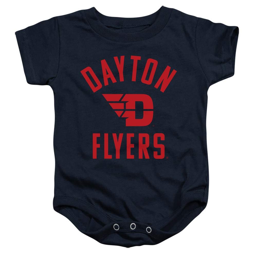 University of Dayton Official One Color Dayton Flyers Logo Unisex Infant Snap Suit for Baby,Navy, 18 Months