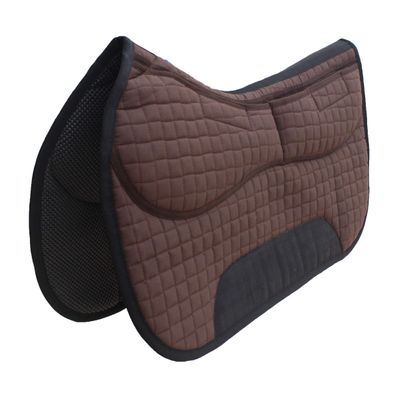 CHALLENGER 26" x 16" Western Quilted Neoprene Saddle Pad w/Foam Inserts Brown 39TS12BR