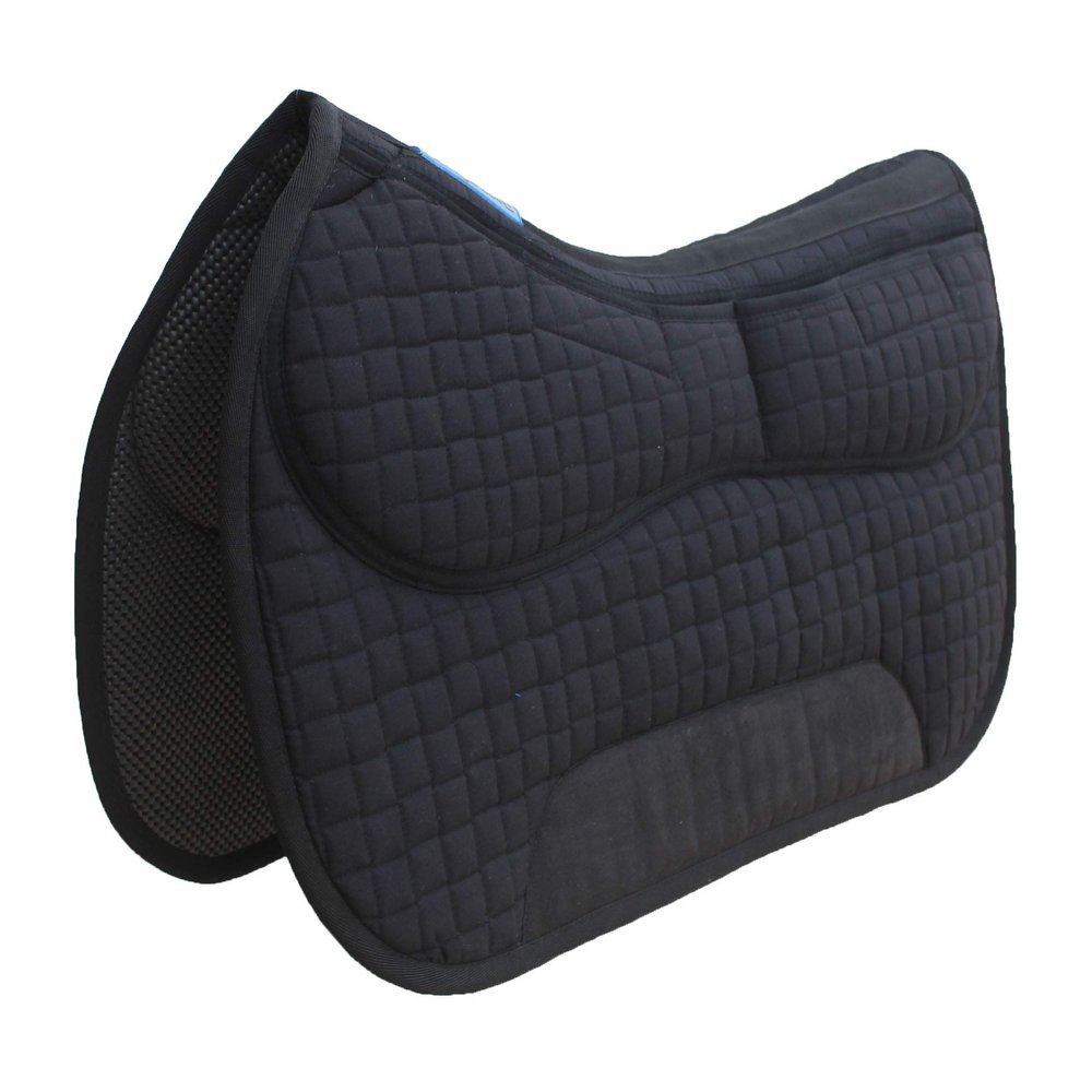 CHALLENGER 26" x 16" Western Quilted Neoprene Saddle Pad w/Foam Inserts Black 39TS12BK
