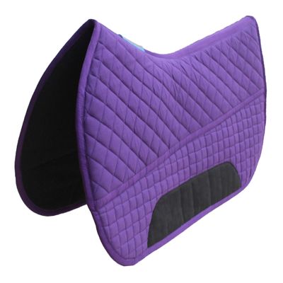 CHALLENGER Quilted Western Purple Saddle Pad with Fleece Underside Padding  Durable Square Pad for Western Saddles, Shock-Absorbing Comfort  26 Spine x 16 Drop 39TS10PR