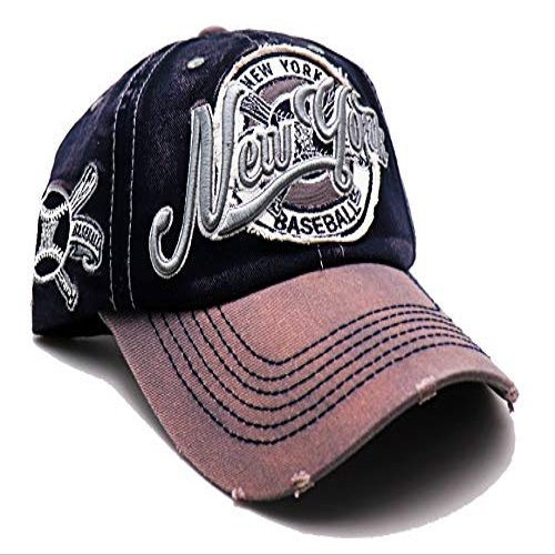 New York NY New Leader Vintage Women Ladies Blue Gray Era Slouch Era Strapback Hat Cap
