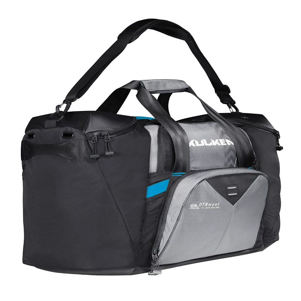 KULKEA OTRmost Cycle Gear Bag (Gravel Grey-Black-Electric Blue)