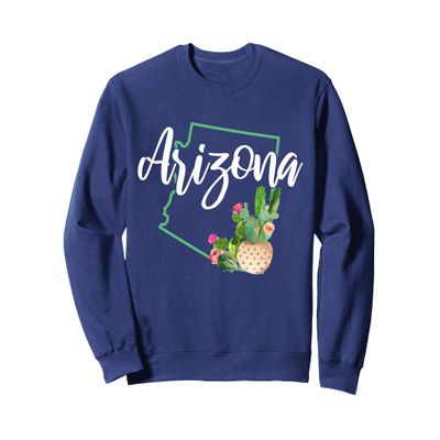 Arizona Pride State Map Cactus Vintage Arizona Sweatshirt