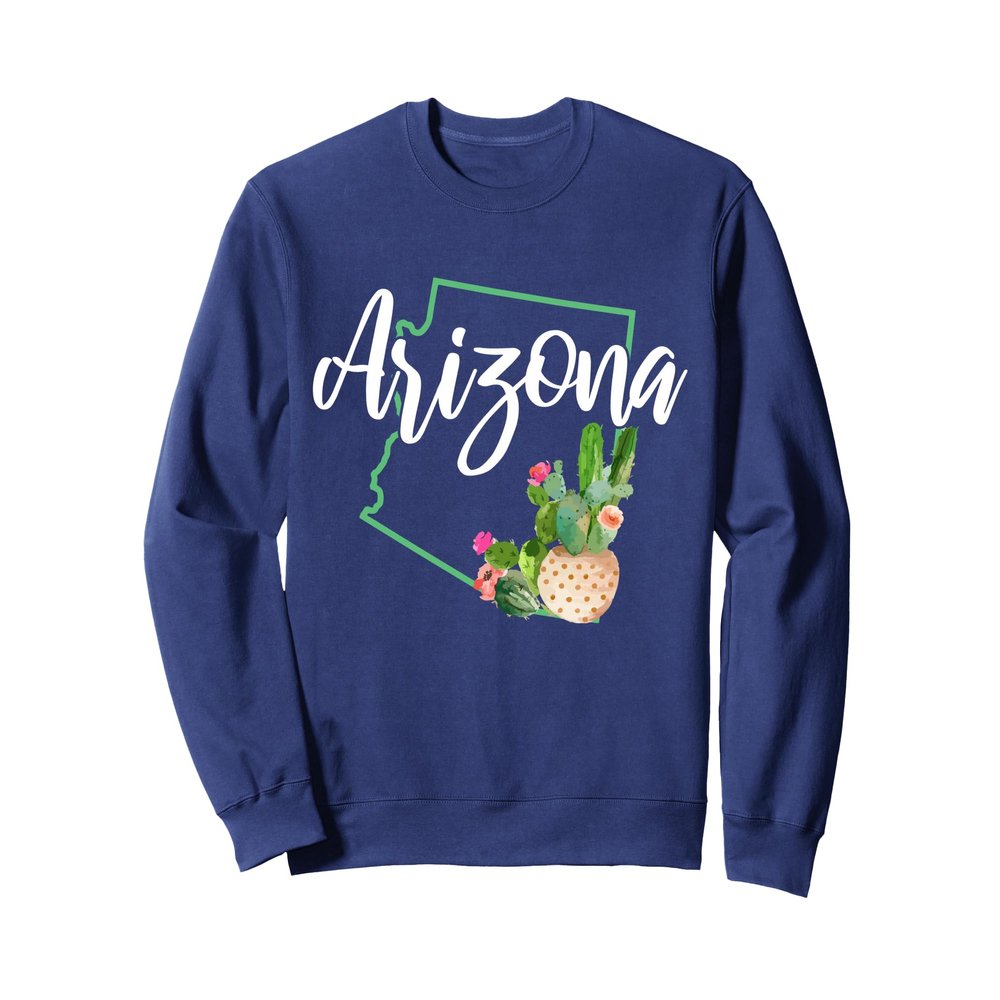Arizona Pride State Map Cactus Vintage Arizona Sweatshirt
