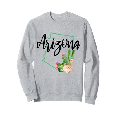Arizona Pride State Map Cactus Vintage Arizona Sweatshirt