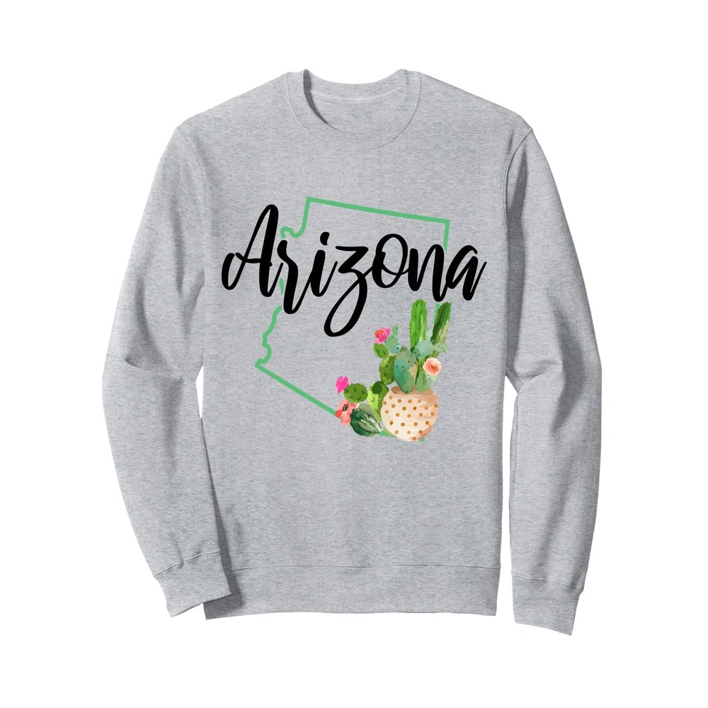 Arizona Pride State Map Cactus Vintage Arizona Sweatshirt
