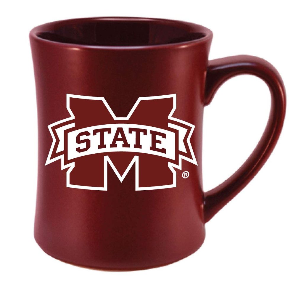 RFSJ Mississippi State Bulldogs Ceramic 16oz Sculpted Mug  Official Team Logo Coffee Cup  Handwash Recommended  Individually Boxed