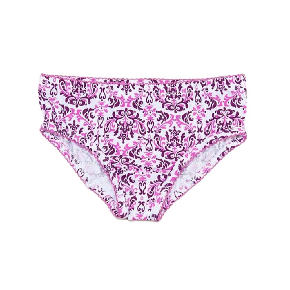 The Season Essentials Kidsy Girls Casual Paisley Briefs  Soft Cotton, Pull-On Closure  Snow, 5