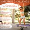 The Skill Board Mini - Wooden Balance Board - Travel-Size Balance Trainer for Beginners, All Sports, Gym, Standing Desk - Incl. Fitness Ball, Ball Pump view 4