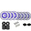 Labeda Millennium Gripper Roller Hockey Wheels + Hybrid Ceramic Bearings Purple X-Soft 74A 76mm view 1
