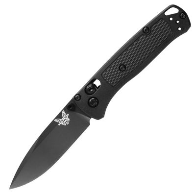 Benchmade - Mini Bugout, Outdoor, EDC Folding Knife, Drop-Point Blade with Black Carbon Fiber Elite Handle (533BK-2)