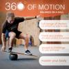 The Skill Board Mini - Wooden Balance Board - Travel-Size Balance Trainer for All Sports, Gym, Standing Desk - Incl. Fitness Ball, Ball Pump, Grip Tape view 3
