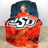 College Covers Everything Comfy Oklahoma State Cowboys Color Swept Soft Throw Blanket, 42" x 60" view 3