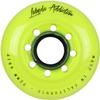 Labeda Addiction Roller Hockey Wheels + Hybrid Ceramic Bearings Yellow 76mm 76A view 2