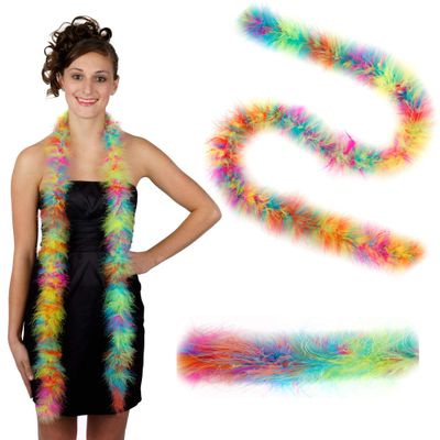 ZUCKER Marabou Feather Boas  Fluffy Costume Accessories for Halloween Party, Carnival, Crafts, Dancing  Hot Mix  3 Pack