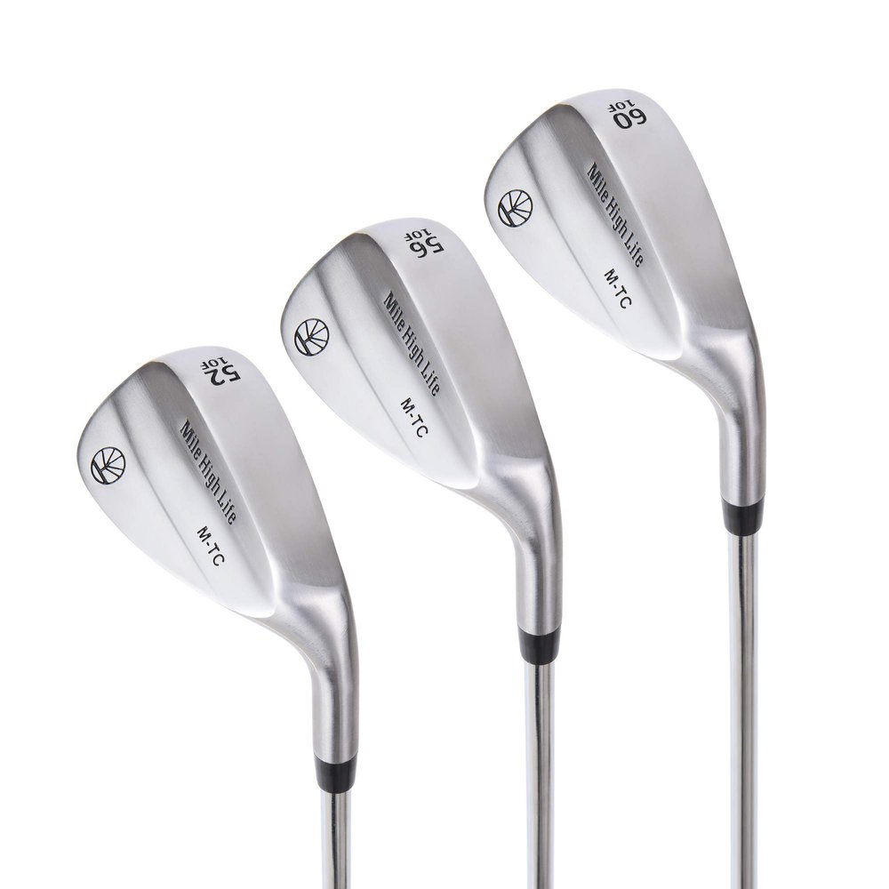 Mile High Life Golf Wedges | Entry Level Golf Sand Wedge Sets | Beginners Golf Gap Wedge Sets | Lob Wedge Golf Clubs for Men & Women (50/54/58 Degree Wedge Right Hand)