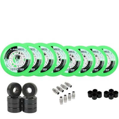 Labeda Shooter Inline Roller Hockey Wheels with Hybrid Ceramic Bearings 76mm