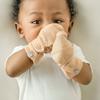 goumikids Scratch Free Baby Mittens Organic Soft Stay On Unisex Mittens Stops Scratches (Sandstone 3-6M) view 2