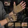 FIORETTO Fingerless Gloves for Airsoft Shooting Half Finger Hunting Hiking Cycling Driving Motorcycle Climbing Work Gloves Yellow Camo Medium view 3