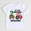 Its My Second Birthday Shirt, Farmer Birthday Outfit, Farm Birthday Shirt, Personalized Two Year Old Farm Tractor for Boys, Raglan TShirt (3T Raglan T-Shirt) view 3