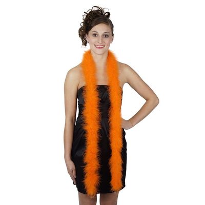 ZUCKER  2 Yard Marabou Feather Boa  Solid Colored Adult Costume Accessory  Soft Craft Boa  Heavyweight 3" Cosplay Boa  Orange  3-Pack