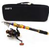 H/A ZYHYD 1.8m-3.6m Portable Telescopic Fishing Rod, Fishing Reel and Fishing Rod Bag Combination Set, Shore-Throwing Fishing Reel and Fishing line Combination, Travel Fishing Tackle ZYHYD view 1