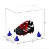 Better Display Cases Acrylic Kids Shoes Display Case - Medium Rectangle Box with Clear Case, Navy Blue Risers and Clear Base 12" x 8.25" x 8" (V41/A004) view 2