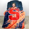 College Covers Everything Comfy Syracuse Orange Color Swept Soft Throw Blanket, 42" x 60" view 3