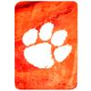 College Covers Everything Comfy Clemson Tigers Color Swept Soft Throw Blanket, 42" x 60" view 1