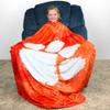 College Covers Everything Comfy Clemson Tigers Color Swept Soft Throw Blanket, 42" x 60" view 3