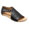 PAPABA Women Summer Faux Leather Flat Sandals Buckle Strap Slippers Fish Mouth Shoes Low Heel Casual Sandal Black 43 view 1