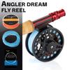 ANGLER DREAM pre-Loaded (1/2WT 3/4WT 5/6WT 7/8WT) Fly Reel with Line Combo Aluminum Alloy Large Arbor Fly Fishing Reels Weight Forward Fly Line with Braided Backing Tapered Leader view 4