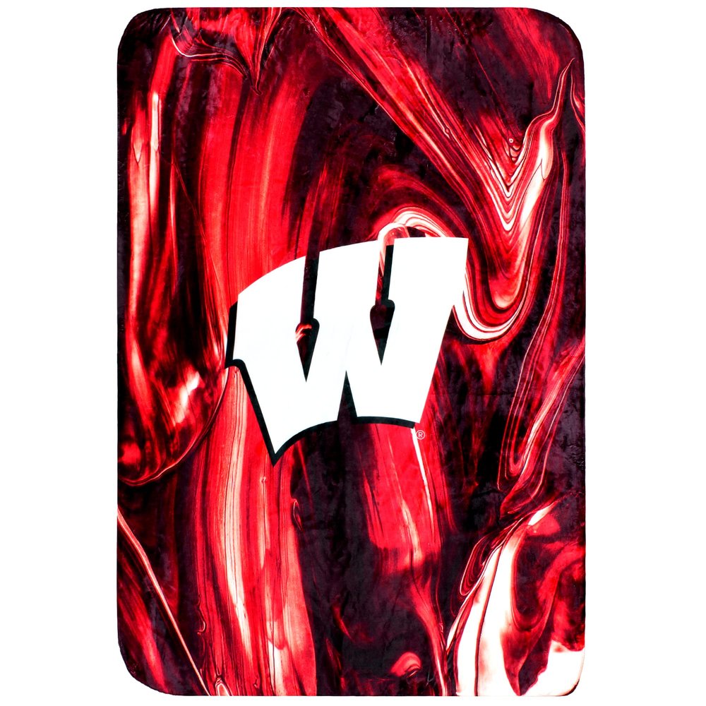 College Covers Everything Comfy Wisconsin Badgers Color Swept Soft Throw Blanket, 42" x 60"