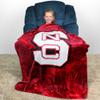College Covers Everything Comfy NC State Wolfpack Color Swept Soft Throw Blanket, 42" x 60" view 3