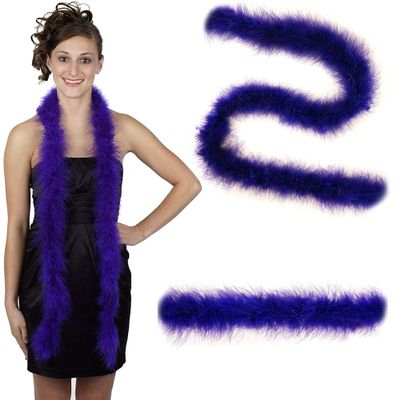 ZUCKER Marabou Feather Boas - Fluffy Costume Accessories, for Halloween Party, Carnival, Crafts, Dancing - Regal - 3-Pack