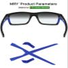 Mryok 2 Pair Replacement Earsocks Kits for Oakley Mainlink OO9264 / Mainlink XL OO9264 / Mainlink MNP OX8128 - Blue & Black view 2