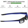 Mryok 2 Pair Replacement Earsocks Kits for Oakley Mainlink OO9264 / Mainlink XL OO9264 / Mainlink MNP OX8128 - Blue & Black view 3