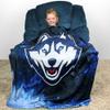 College Covers Everything Comfy UConn Huskies Color Swept Soft Throw Blanket, 42" x 60" view 3