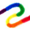 ZUCKER Marabou Feather Boas - Fluffy Costume Accessories, for Halloween Party, Carnival, Crafts, Dancing - Rainbow - 3-Pack view 3