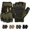 FIORETTO Fingerless Gloves for Airsoft Shooting Half Finger Hunting Hiking Cycling Driving Motorcycle Climbing Work Gloves Green Camo Small